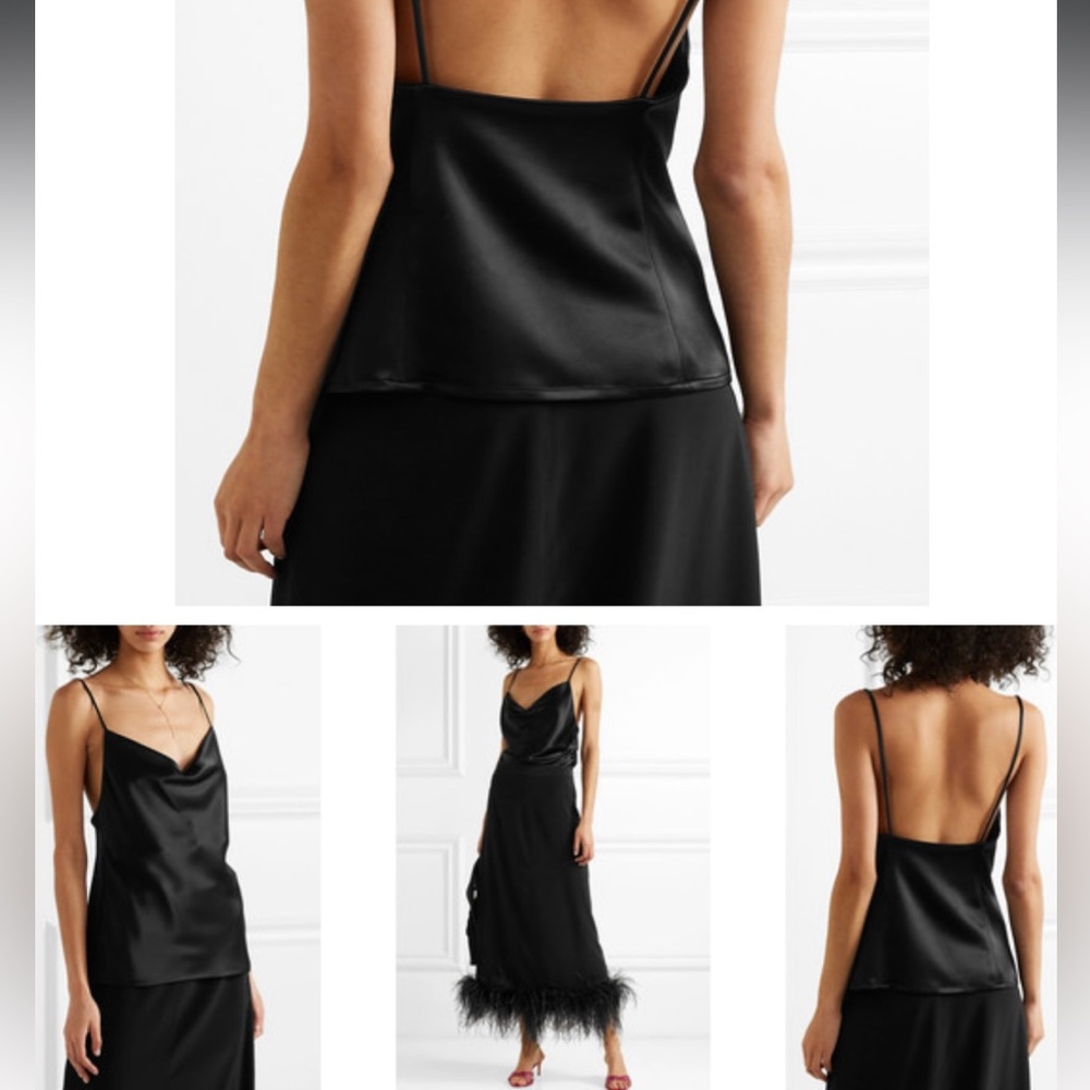 Galvan London Whiteley Camisole, Black, Size FR 36 / US 4 / UK 8 / Small